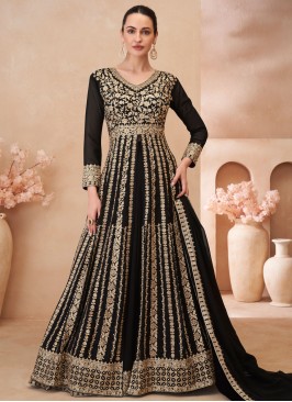 Baronial Black Readymade Lehenga Choli