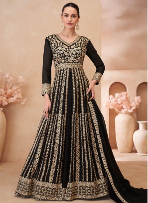 Baronial Black Readymade Lehenga Choli