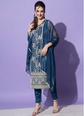 Baronial Cotton Party Trendy Salwar Suit