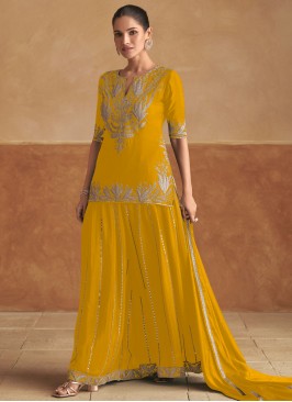 Baronial Yellow Festival Designer Salwar Kameez