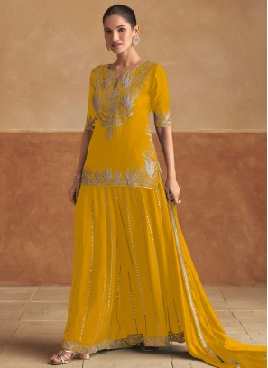 Baronial Yellow Festival Designer Salwar Kameez