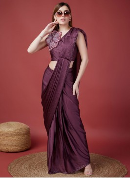 Beckoning Satin Silk Ceremonial Classic Saree