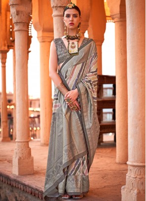 Bedazzling Multi Colour Viscose Classic Saree