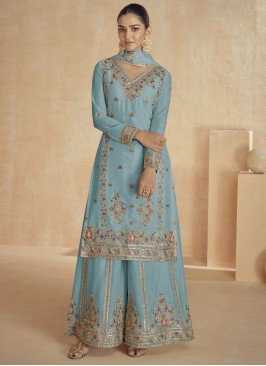 Best Blue Trendy Salwar Kameez