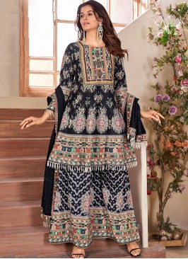 Black Color Readymade Salwar Kameez