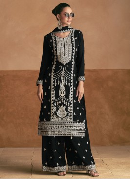 Black Embroidered Readymade Salwar Kameez