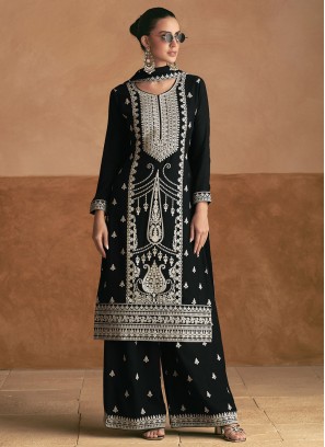 Black Embroidered Readymade Salwar Kameez