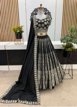 Black Festival Chinon Designer Lehenga Choli