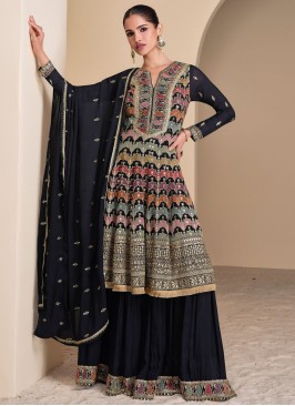 Black Georgette Readymade Salwar Kameez