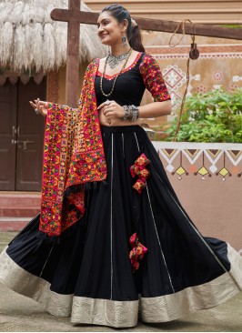 Black Sangeet Readymade Lehenga Choli