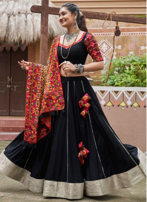 Black Sangeet Readymade Lehenga Choli