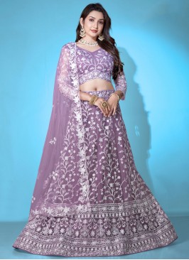 Blissful Embroidered Net Trendy Lehenga Choli