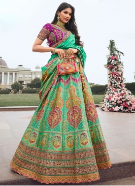 Blissful Green Designer Lehenga Choli