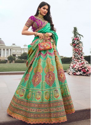 Blissful Green Designer Lehenga Choli