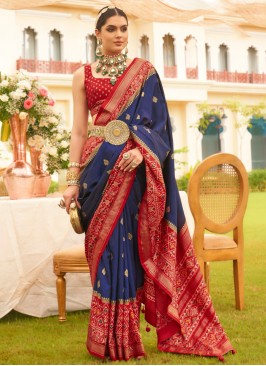 Blissful Patola Print Silk Trendy Saree