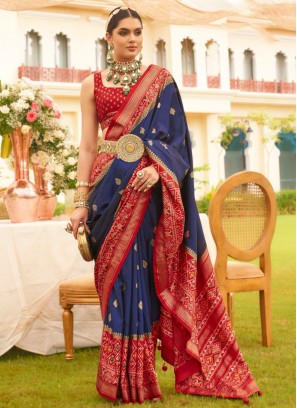 Blissful Patola Print Silk Trendy Saree