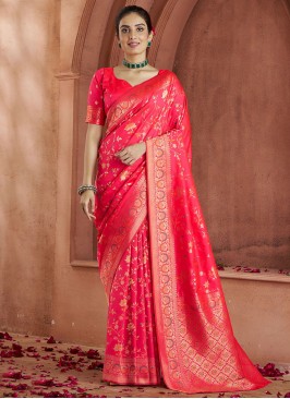 Blissful Rani and Red Designer Saree