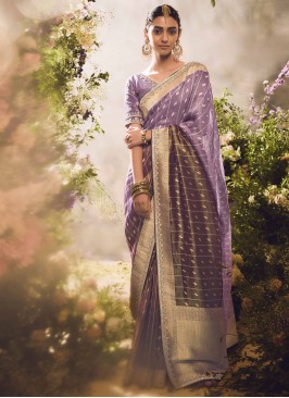 Blissful Silk Lavender Classic Saree