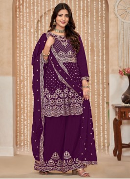 Blooming Purple Designer Salwar Kameez