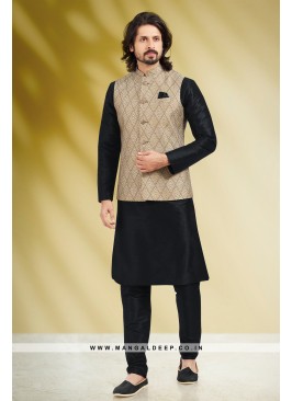 Banarasi Silk Kurta Pyjama with Digital Print Jack