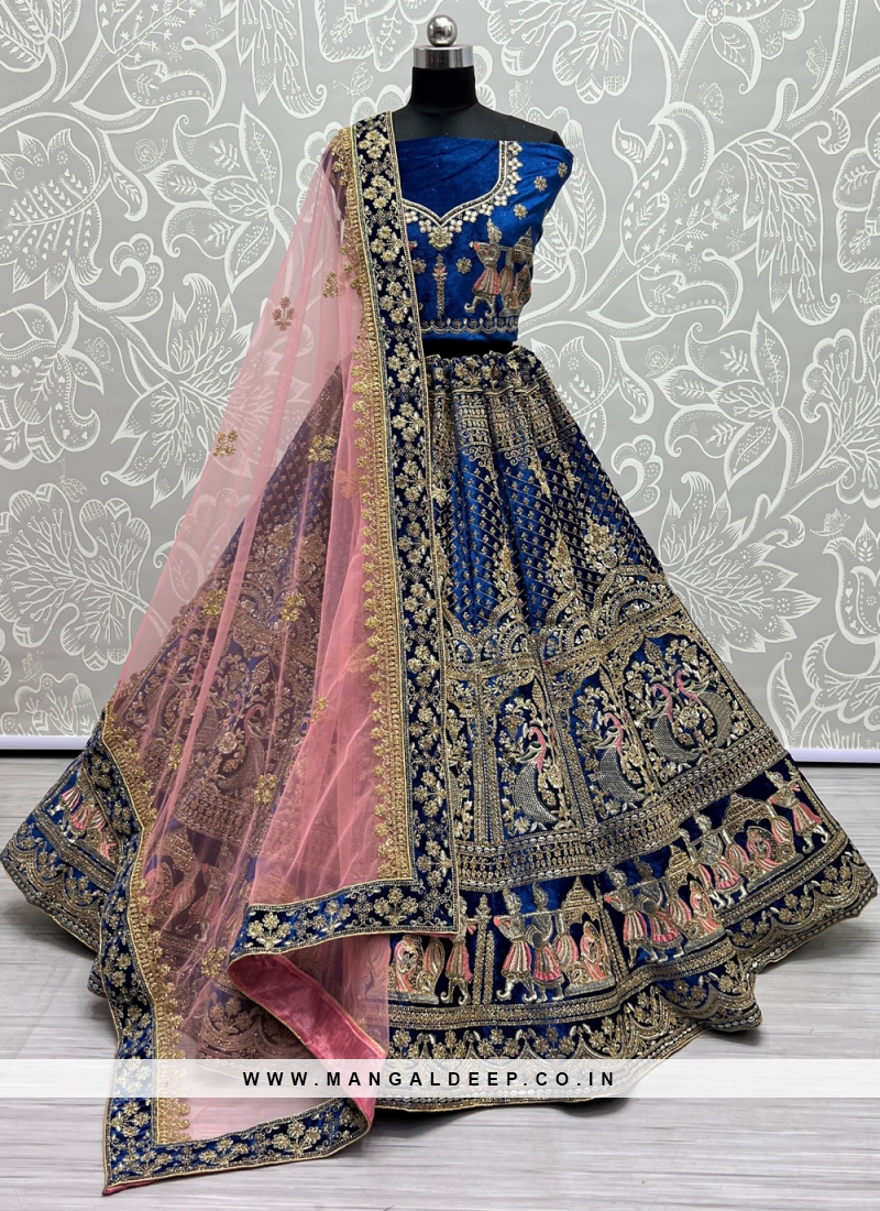 Blue Stylish Party Wear Lehenga Choli for All Ceremonial Occasion –