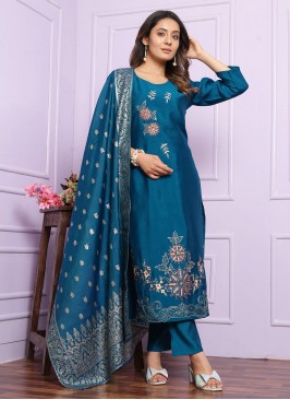 Blue Color Readymade Salwar Suit