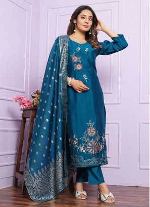 Blue Color Readymade Salwar Suit