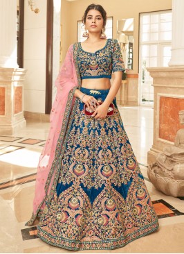 Blue Color Trendy Lehenga Choli