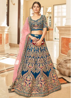 Blue Color Trendy Lehenga Choli