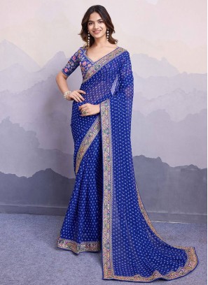 Blue Print Festival Contemporary Saree