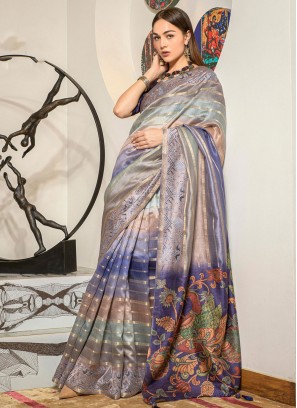 Blue Silk Classic Saree