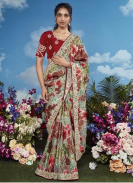 Brasso Multi Colour Classic Saree