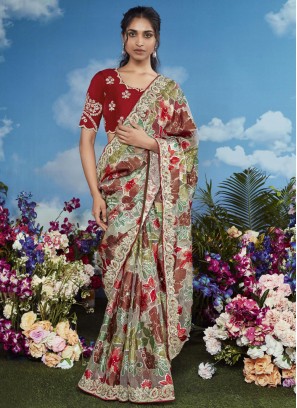 Brasso Multi Colour Classic Saree