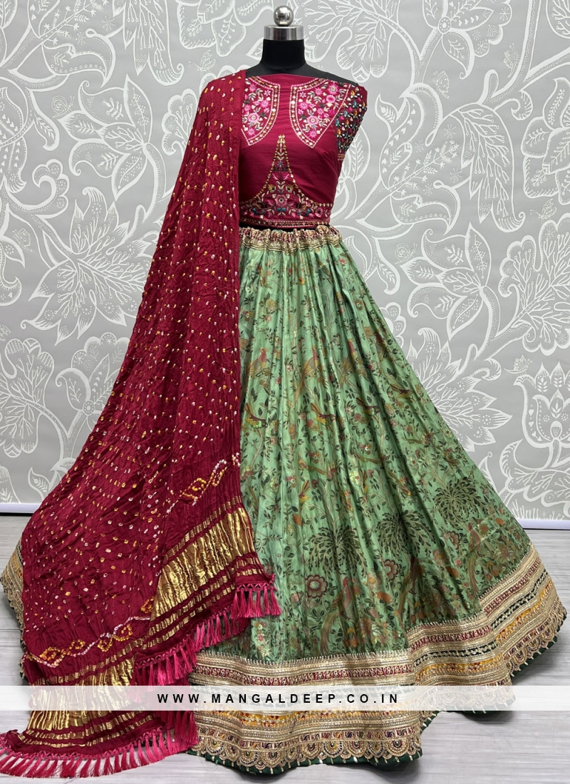 Buy Rani Pink Color Pure Silk Fabric Lehenga Choli For Bride Online -  LEHV2679 | Appelle Fashion