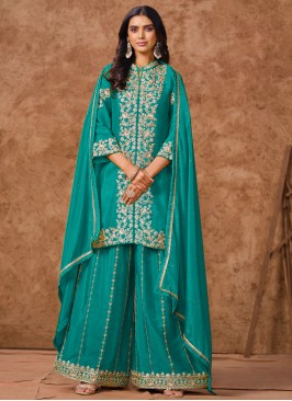 Brilliant Chinon Sequins Rama Designer Salwar Kameez