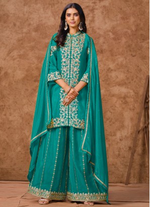 Brilliant Chinon Sequins Rama Designer Salwar Kameez