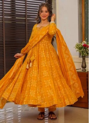 Brilliant Digital Print Ceremonial Anarkali Salwar Kameez