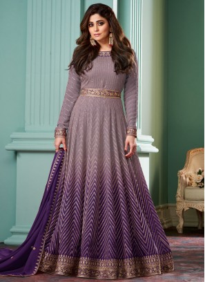 Brilliant Georgette Mehndi Trendy Gown