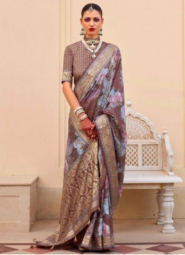 Brown Ceremonial Classic Saree