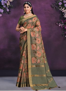 Brown Color Classic Saree