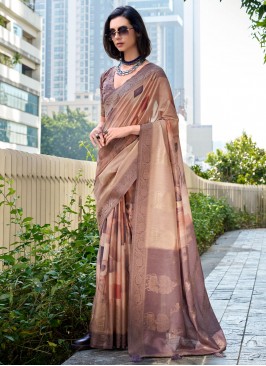 Brown Color Classic Saree