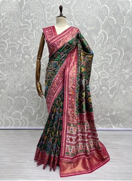 Capricious Weaving Multi Colour Silk Classic Saree