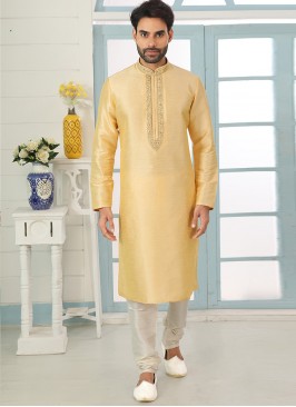 Charming Yellow Color Festive Wear Art Silk Kurta 