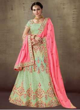 Cherubic Embroidered Silk Trendy Lehenga Choli