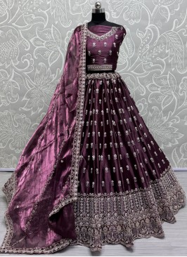 Chic Purple Moti Trendy Lehenga Choli