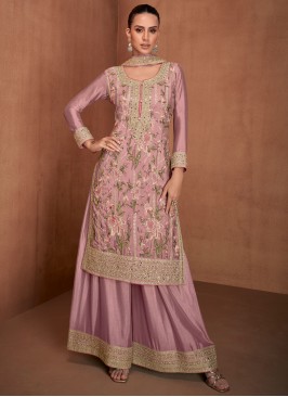 Chinon Readymade Salwar Kameez in Pink