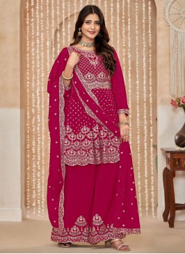 Chinon Sequins Rani Palazzo Salwar Kameez