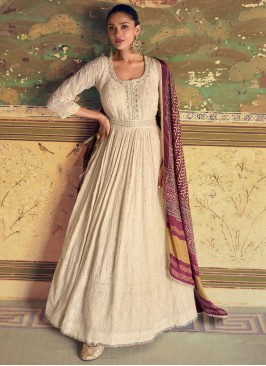 Classical Embroidered Floor Length Gown