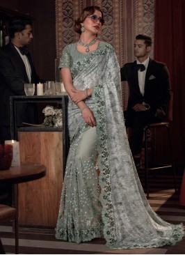 Classy Green Imported Designer Saree