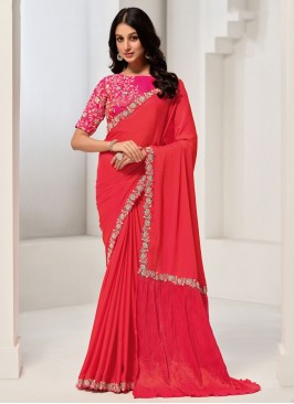 Competent Red Contemporary Saree